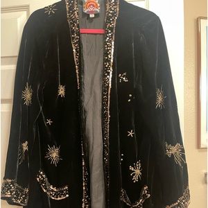 Johnny Was Black Velvet Celestial Kimono